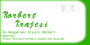 norbert krajcsi business card